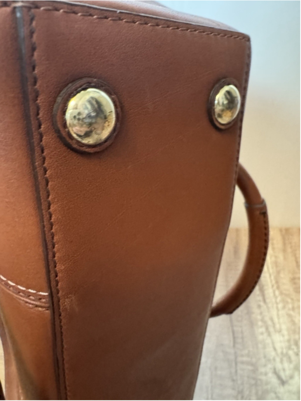 Vintage Coach Hamptons Carryall 11047 Cognac Leather Shoulder Tote Classic - Picture 13 of 16